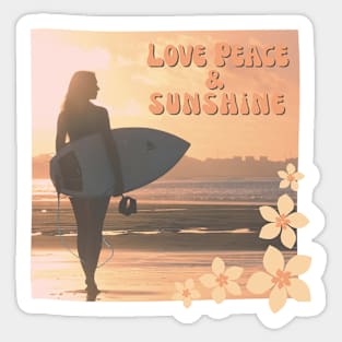 Love Peace and Sunshine Sticker